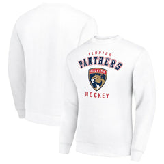 NHL Florida Panthers Men's Starter Team Logo Fleece Pullover Sweatshirt - White