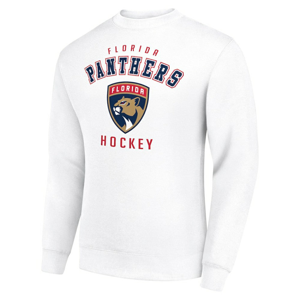 NHL Florida Panthers Men's Starter Team Logo Fleece Pullover Sweatshirt - White