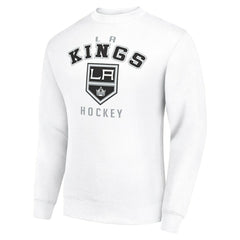 NHL Los Angeles Kings Men's Starter Team Logo Fleece Pullover Sweatshirt - White