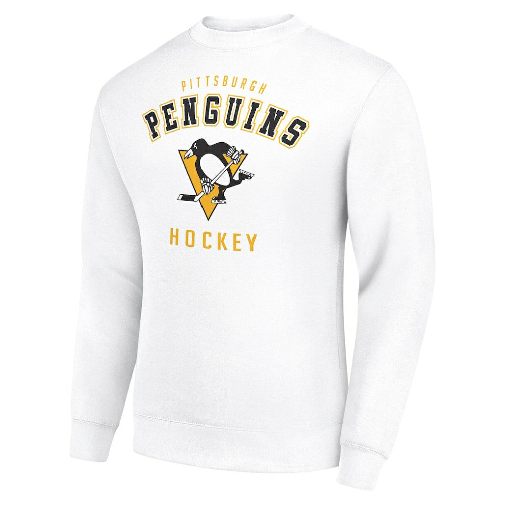 NHL Pittsburgh Penguins Men's Starter Team Logo Fleece Pullover Sweatshirt - White