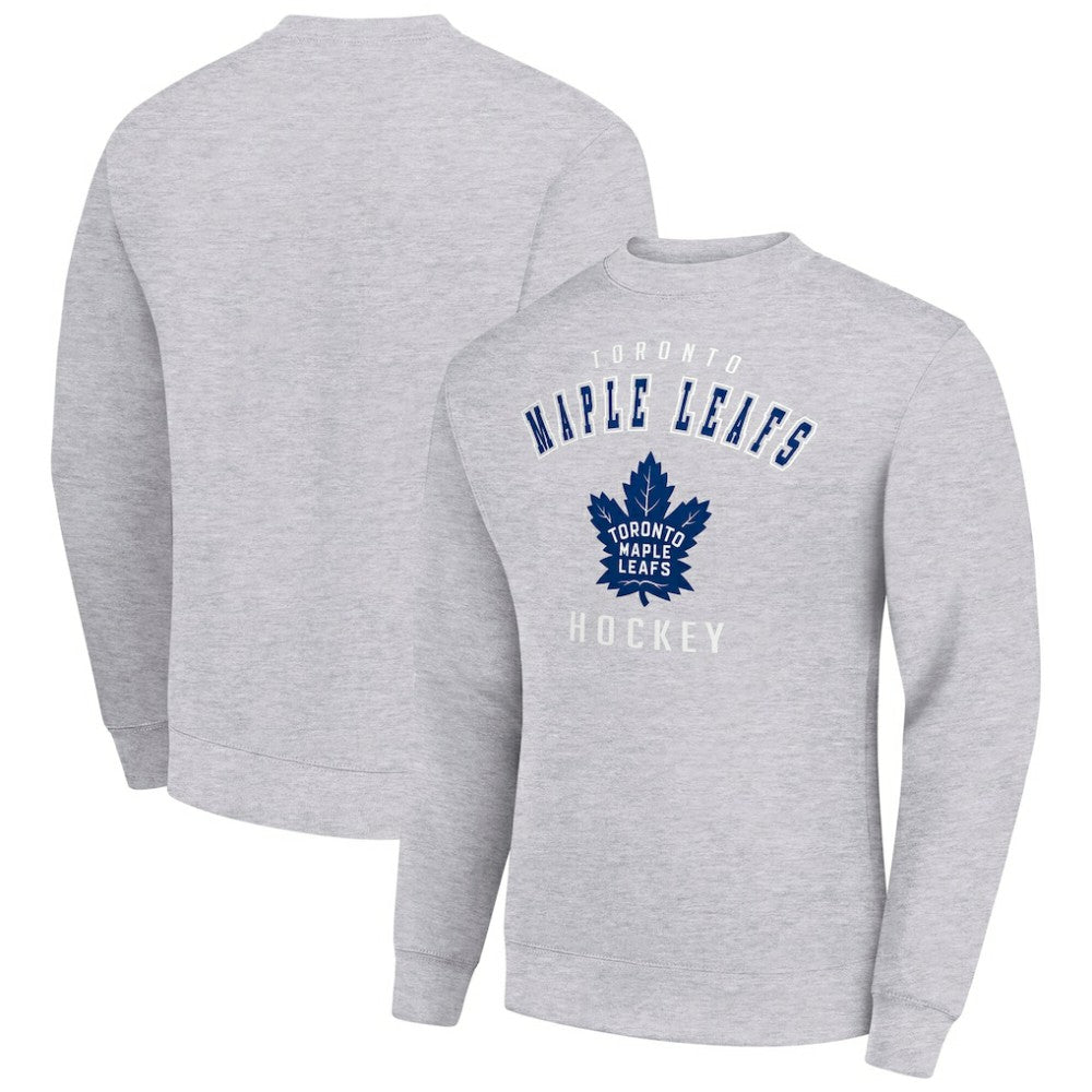 NHL Toronto Maple Leafs Men's Starter Team Logo Fleece Pullover Sweatshirt - Heather Gray