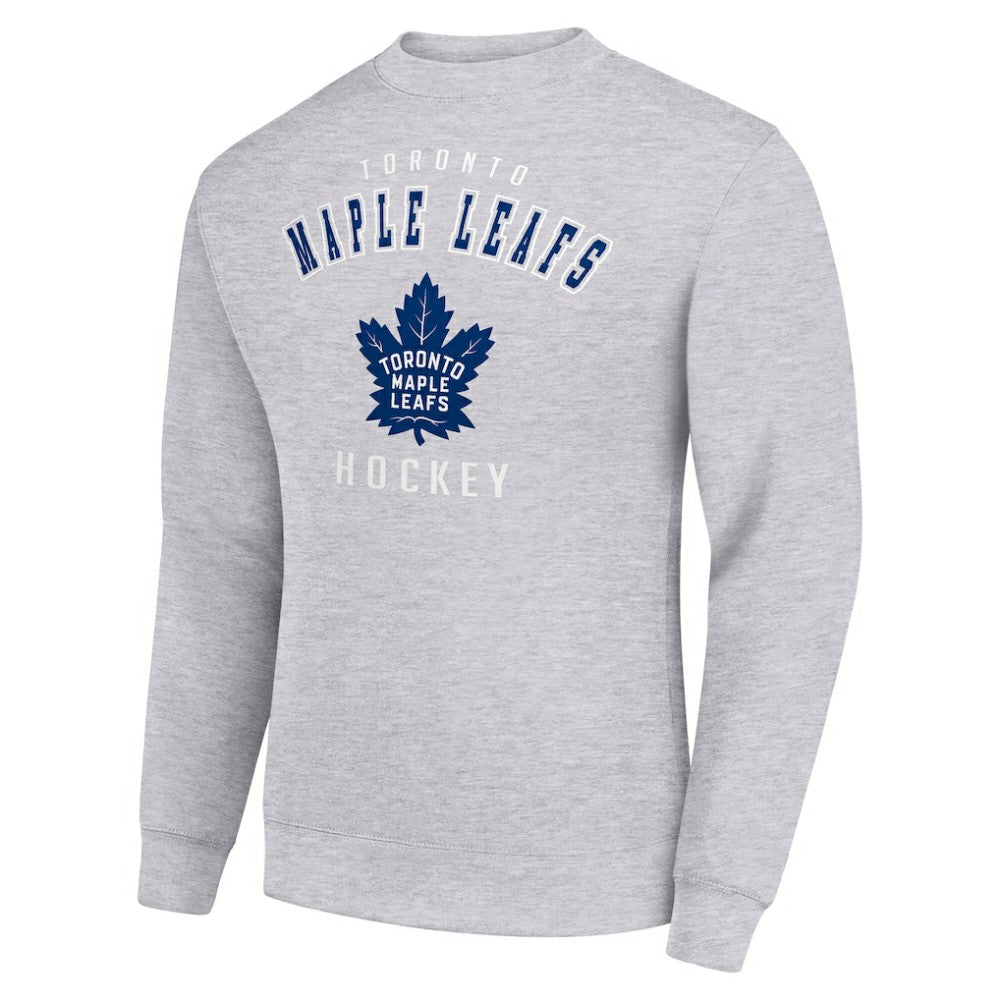 NHL Toronto Maple Leafs Men's Starter Team Logo Fleece Pullover Sweatshirt - Heather Gray