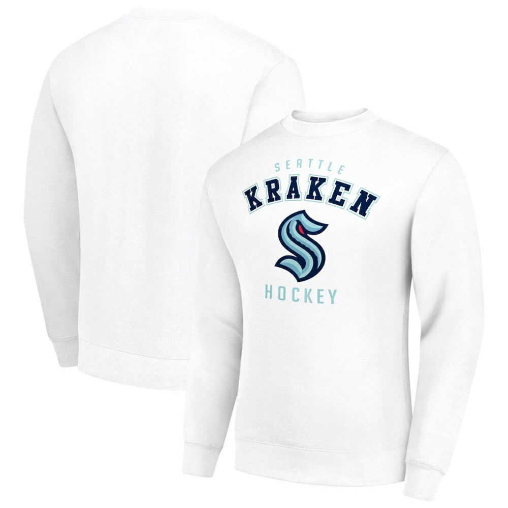 NHL Seattle Kraken Men's Starter Team Logo Fleece Pullover Sweatshirt - White