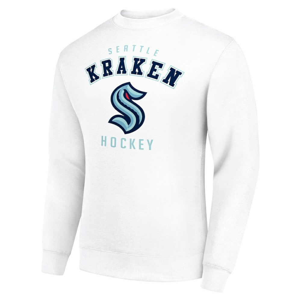 NHL Seattle Kraken Men's Starter Team Logo Fleece Pullover Sweatshirt - White