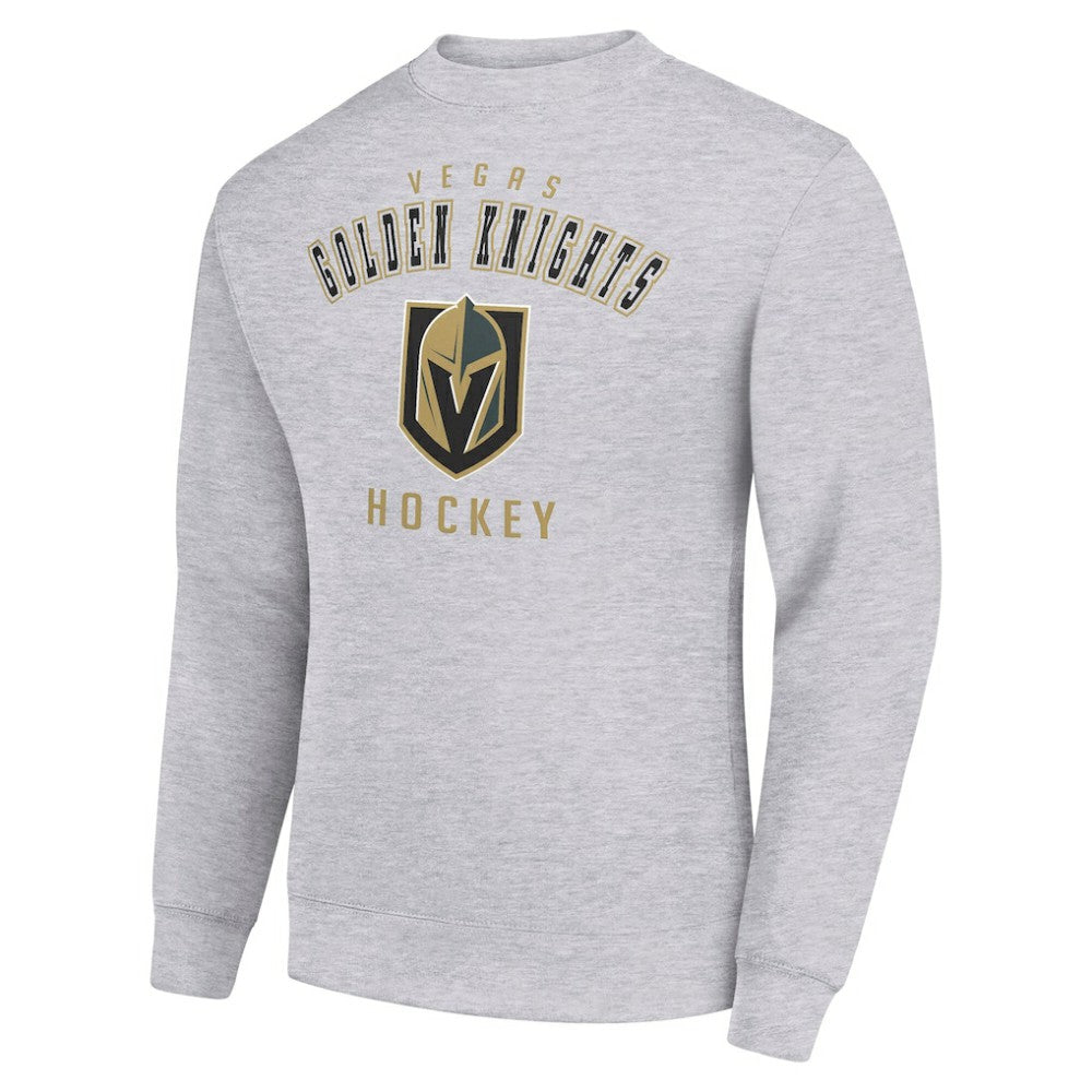 NHL Vegas Golden Knights Men's Starter Team Logo Fleece Pullover Sweatshirt - Heather Gray