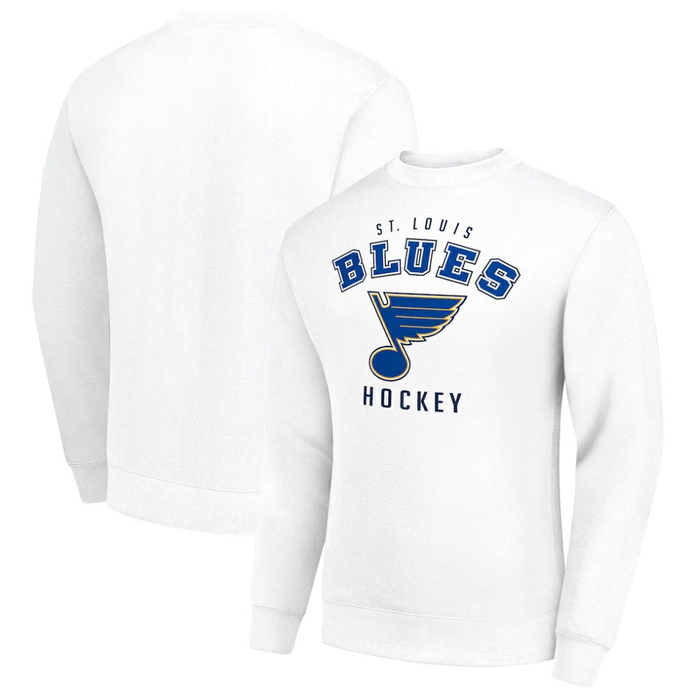 NHL St. Louis Blues Men's Starter Team Logo Fleece Pullover Sweatshirt - White