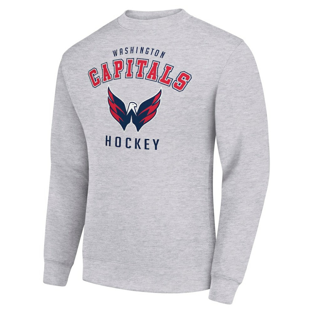 NHL Washington Capitals Men's Starter Team Logo Fleece Pullover Sweatshirt - Heather Gray