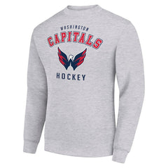 NHL Washington Capitals Men's Starter Team Logo Fleece Pullover Sweatshirt - Heather Gray