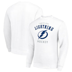 NHL Tampa Bay Lightning Men's Starter Team Logo Fleece Pullover Sweatshirt - White