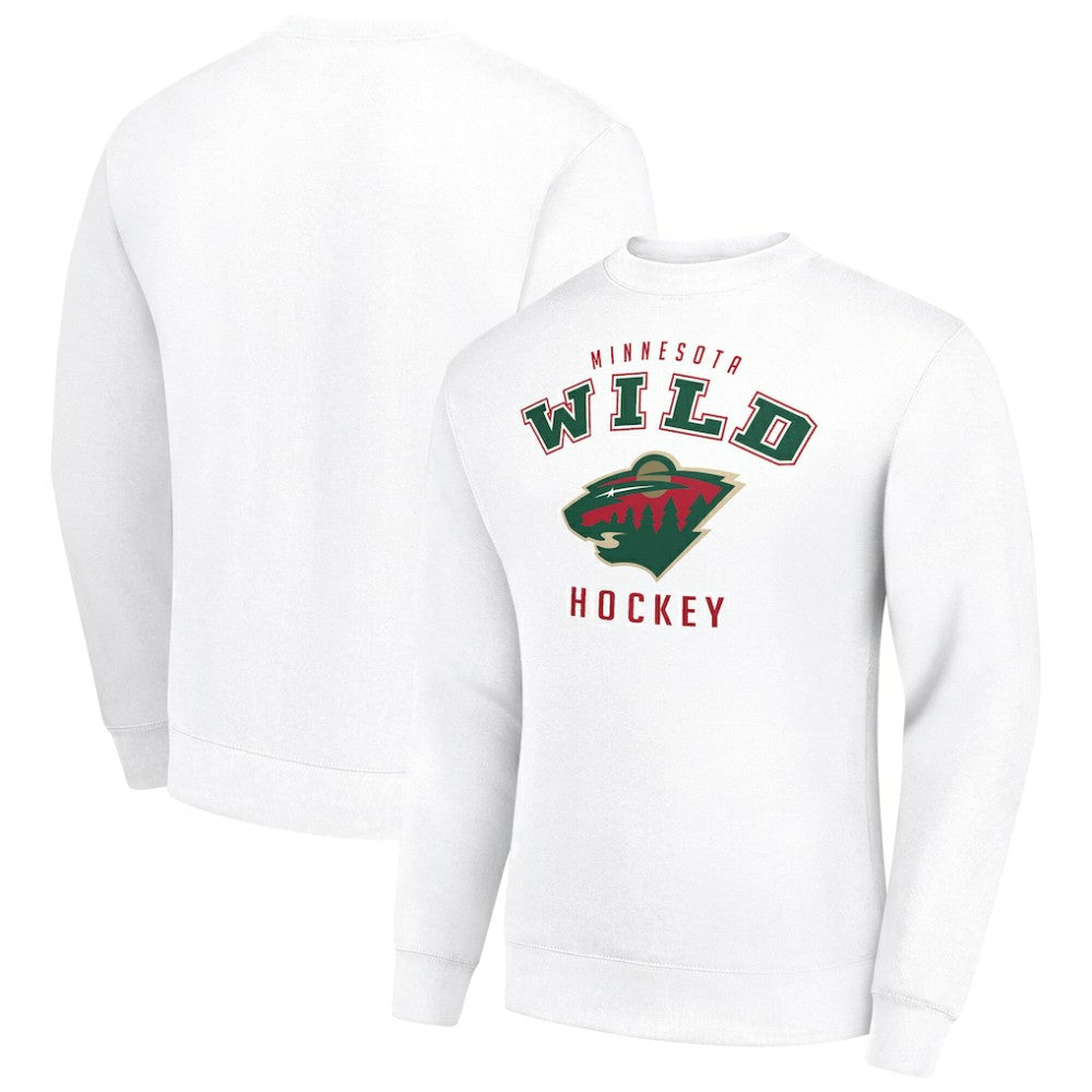 NHL Minnesota Wild Men's Starter Team Logo Fleece Pullover Sweatshirt - White