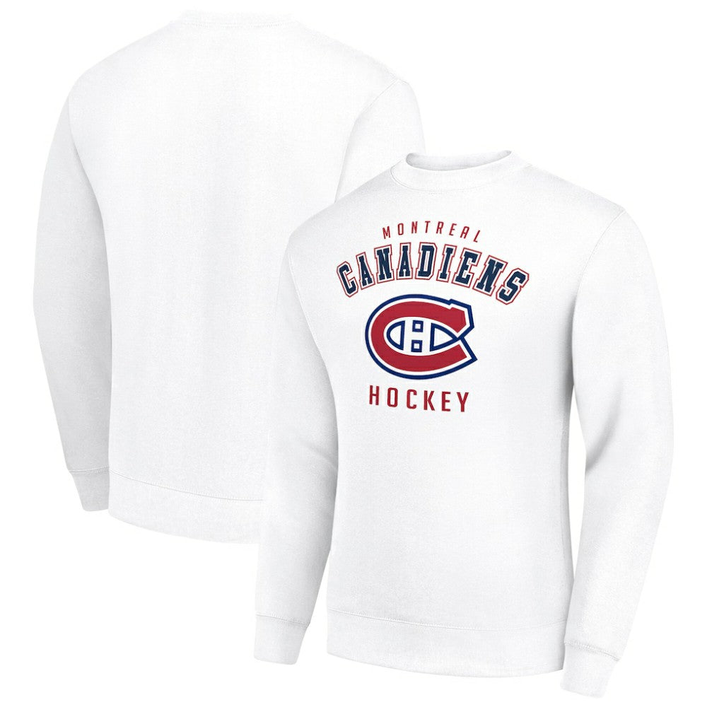 NHL Montreal Canadiens Men's Starter Team Logo Fleece Pullover Sweatshirt - White