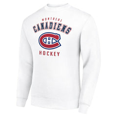 NHL Montreal Canadiens Men's Starter Team Logo Fleece Pullover Sweatshirt - White