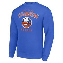 NHL New York Islanders Men's Starter Team Logo Fleece Pullover Sweatshirt - Royal