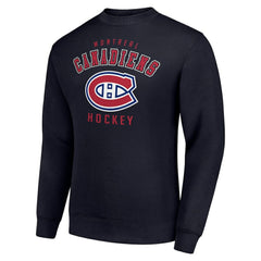 NHL Montreal Canadiens Men's Starter Team Logo Fleece Pullover Sweatshirt - Navy
