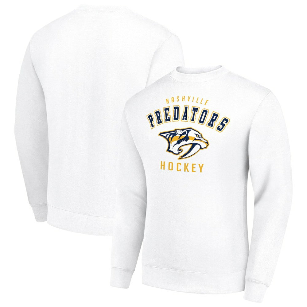 NHL Nashville Predators Men's Starter Team Logo Fleece Pullover Sweatshirt - White