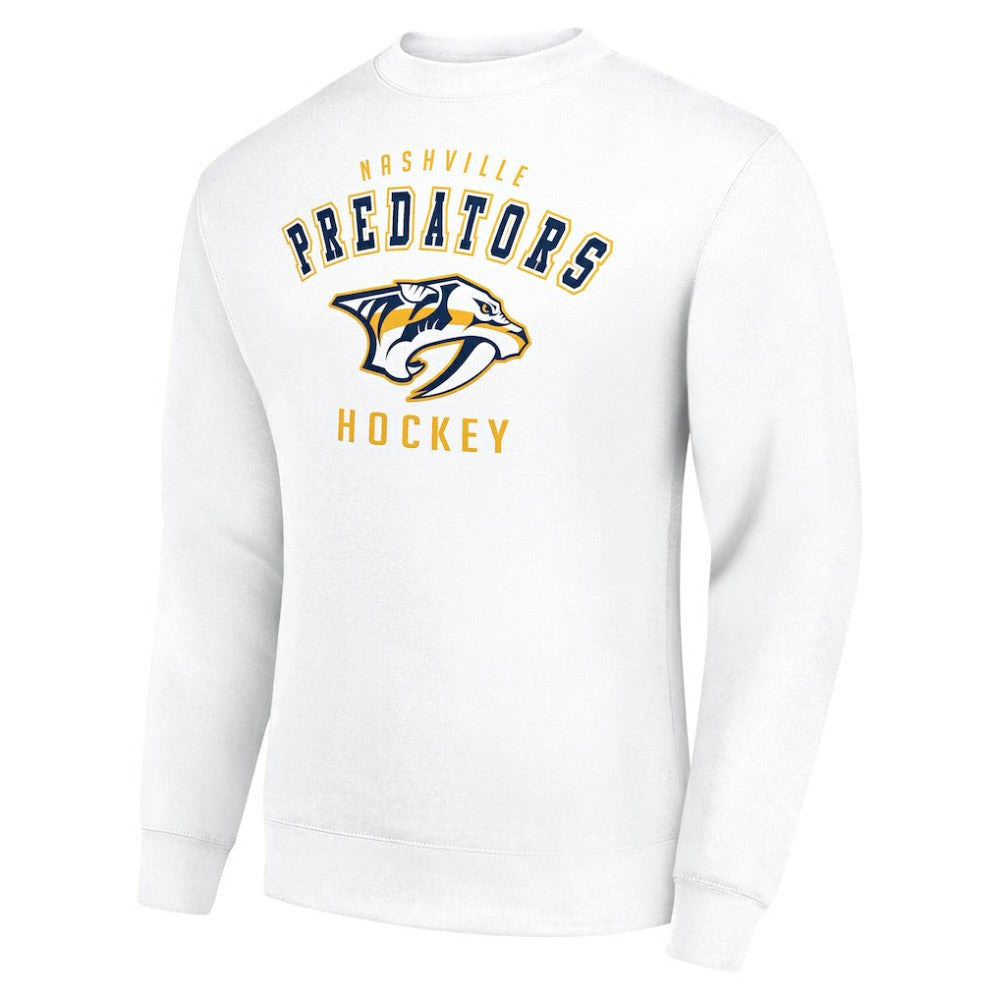 NHL Nashville Predators Men's Starter Team Logo Fleece Pullover Sweatshirt - White