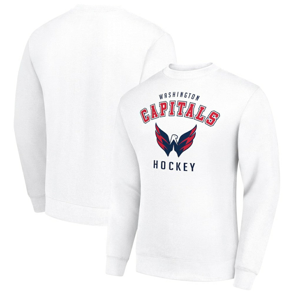 NHL Washington Capitals Men's Starter Team Logo Fleece Pullover Sweatshirt - White