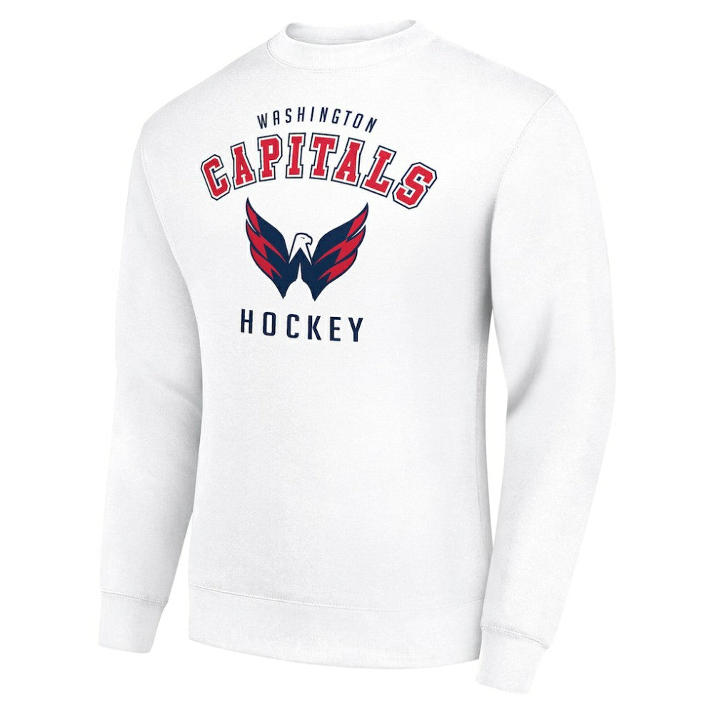 NHL Washington Capitals Men's Starter Team Logo Fleece Pullover Sweatshirt - White