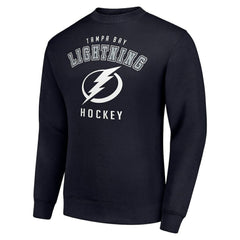 NHL Tampa Bay Lightning Men's Starter Team Logo Fleece Pullover Sweatshirt - Navy