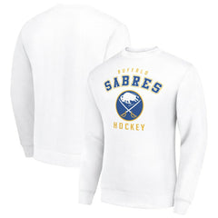 NHL Buffalo Sabres Men's Starter Team Logo Fleece Pullover Sweatshirt - White