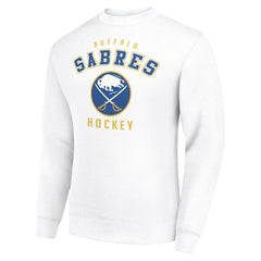 NHL Buffalo Sabres Men's Starter Team Logo Fleece Pullover Sweatshirt - White