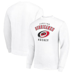 NHL Carolina Hurricanes Men's Starter Team Logo Fleece Pullover Sweatshirt - White