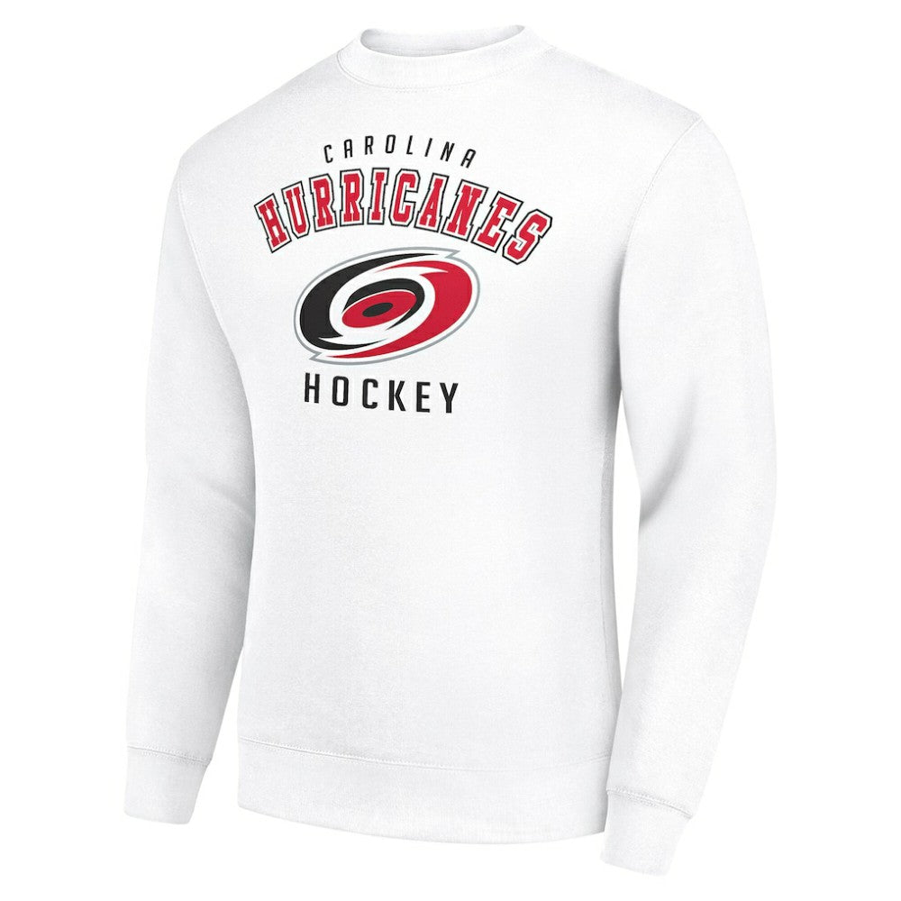 NHL Carolina Hurricanes Men's Starter Team Logo Fleece Pullover Sweatshirt - White