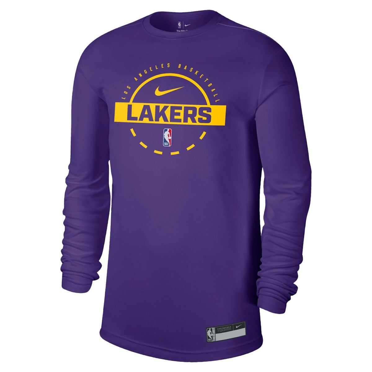 Los Angeles Lakers 2025/26 On-Court Flare Dri-FIT Practice Long Sleeve Tri-Blend T-Shirt Purple