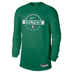 Boston Celtics 2025/26 On-Court Flare Dri-FIT Practice Long Sleeve Tri-Blend T-Shirt Kelly Green
