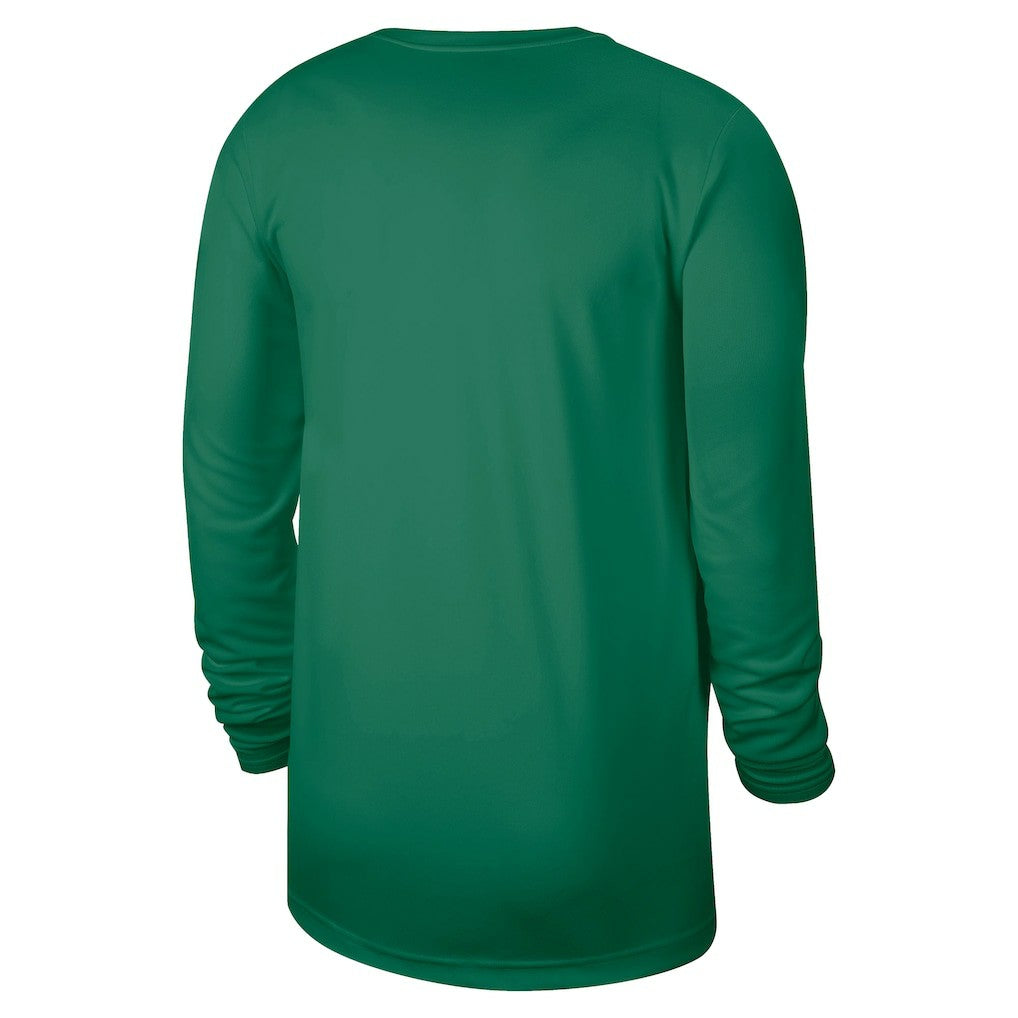 Boston Celtics 2025/26 On-Court Flare Dri-FIT Practice Long Sleeve Tri-Blend T-Shirt Kelly Green