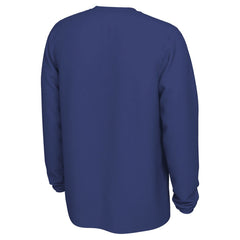 Golden State Warriors 2025/26 On-Court Flare Dri-FIT Practice Long Sleeve Tri-Blend T-Shirt Royal