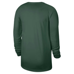 Milwaukee Bucks 2025/26 On-Court Flare Dri-FIT Practice Long Sleeve Tri-Blend T-Shirt Hunter Green
