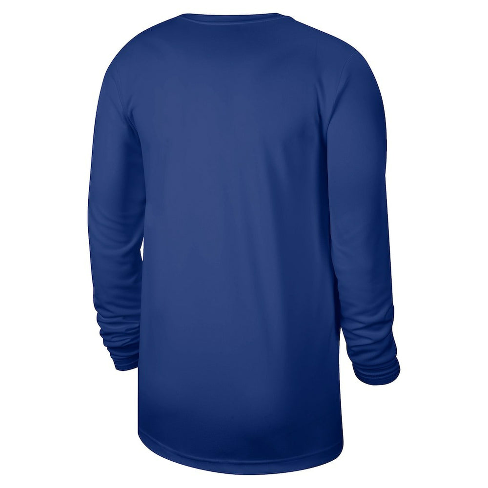 Philadelphia 76ers 2025/26 On-Court Flare Dri-FIT Practice Long Sleeve Tri-Blend T-Shirt Royal