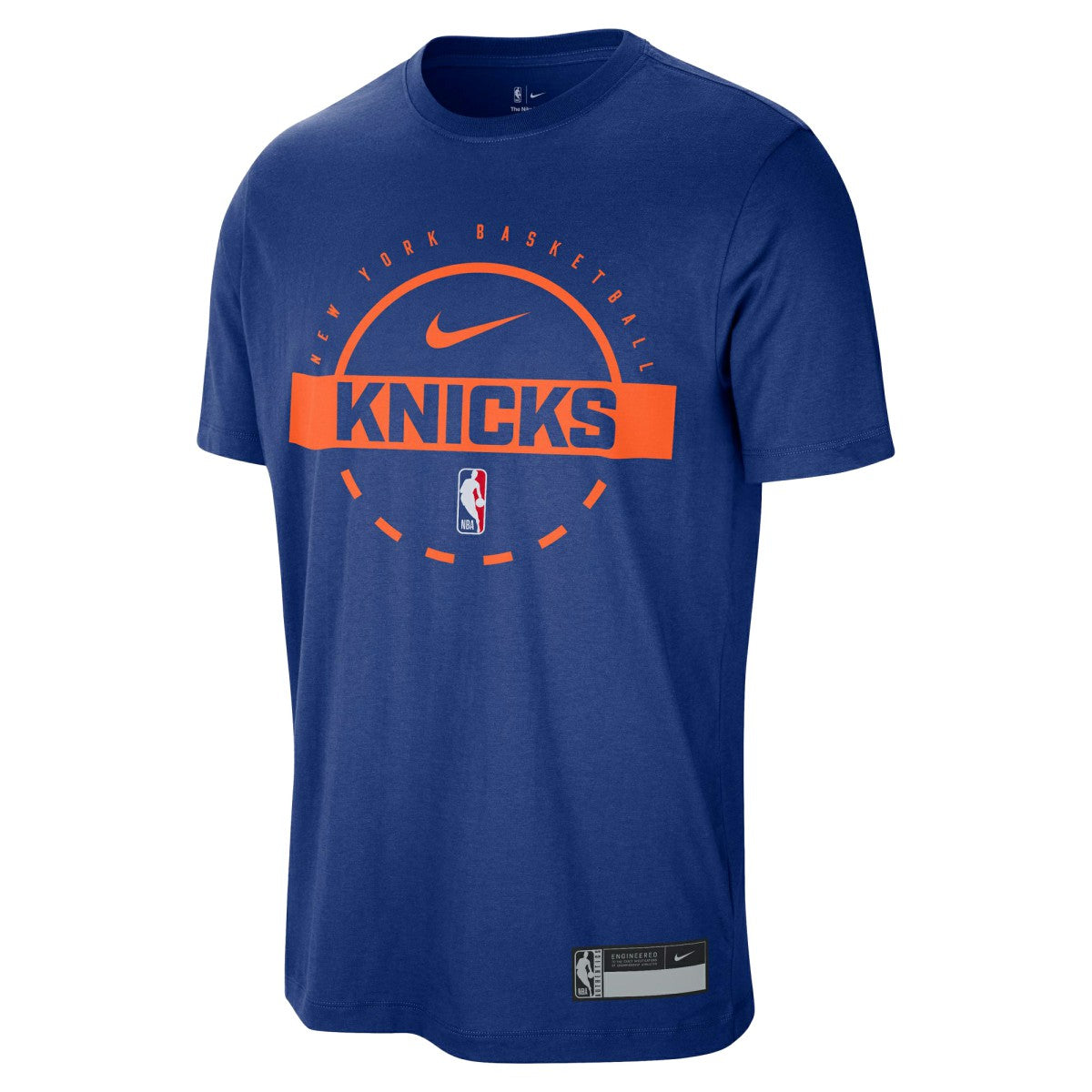 New York Knicks 2025/26 On-Court Flare Performance Practice T-Shirt Blue