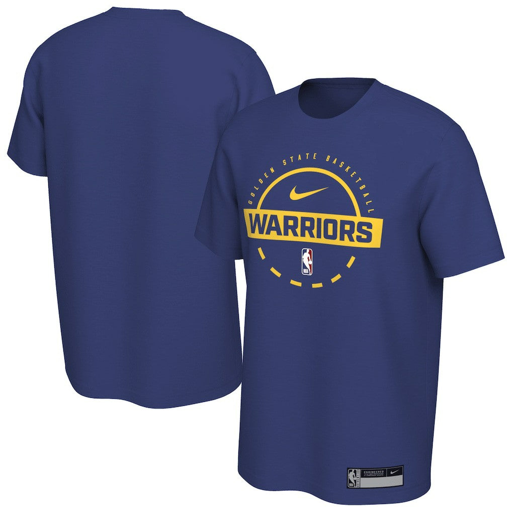 Golden State Warriors 2025/26 On-Court Flare Performance Practice T-Shirt Royal