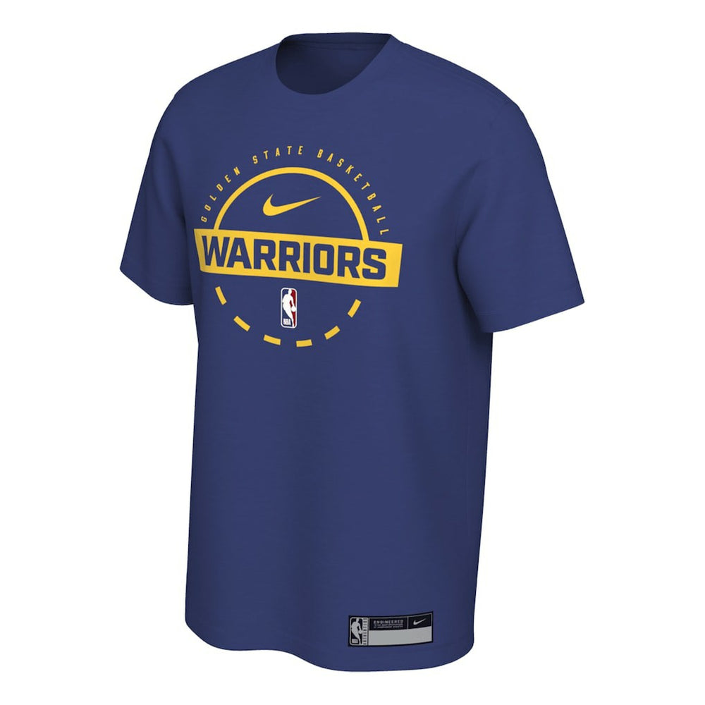 Golden State Warriors 2025/26 On-Court Flare Performance Practice T-Shirt Royal