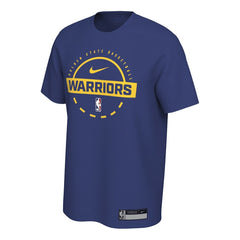 Golden State Warriors 2025/26 On-Court Flare Performance Practice T-Shirt Royal