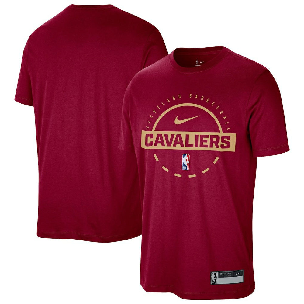 Cleveland Cavaliers 2025/26 On-Court Flare Dri-FIT Tri-Blend Practice T-Shirt Wine
