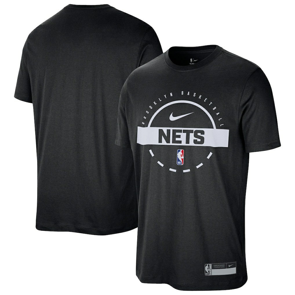Brooklyn Nets 2025/26 On-Court Flare Performance Practice T-Shirt Black