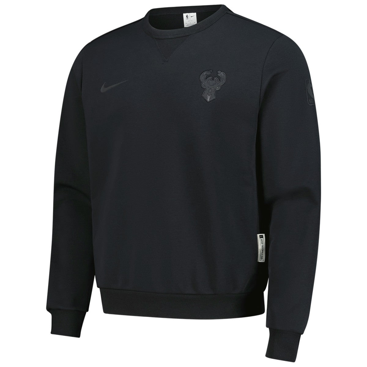 Milwaukee Bucks Authentic Standard Issue Travel Dri-FIT Sweatshirt Black