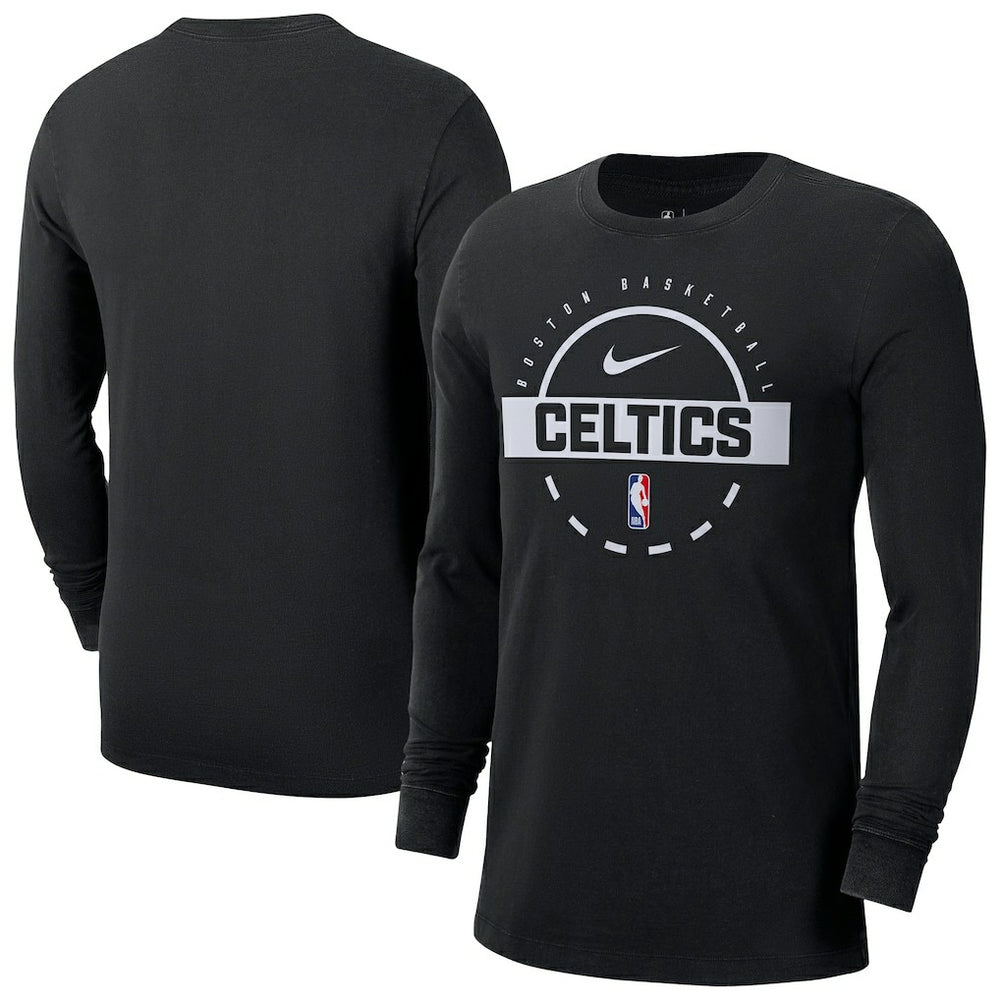 Boston Celtics Authentic Long Sleeve Practice T-Shirt Black