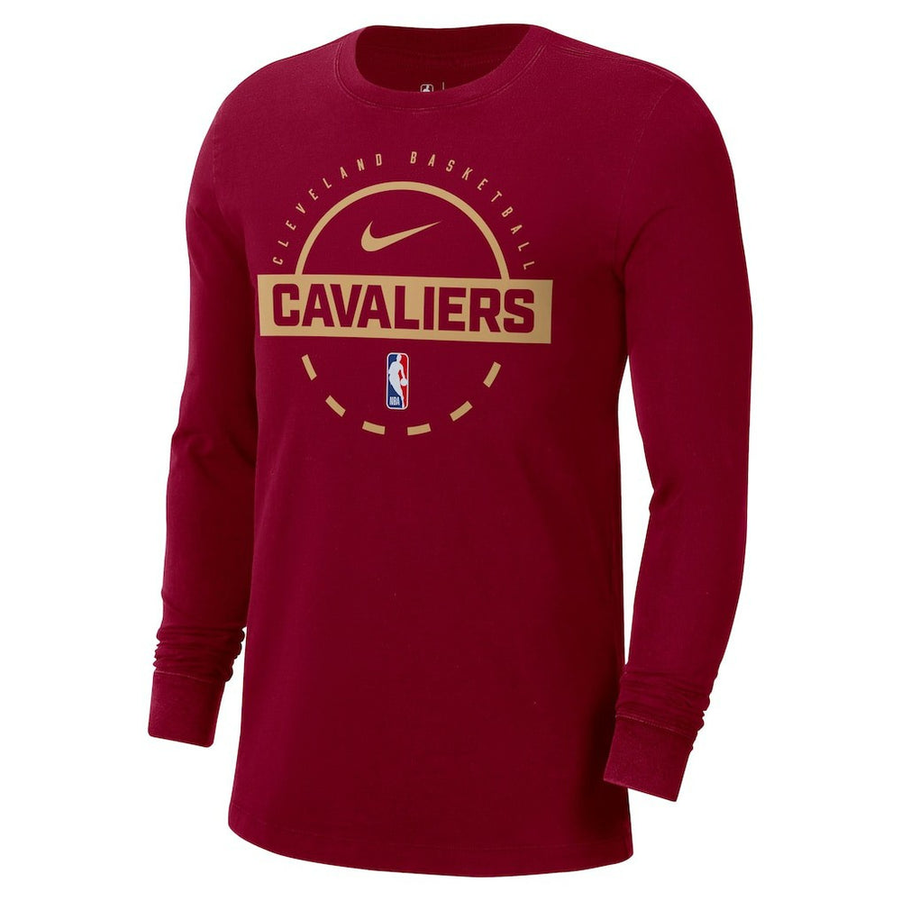 Cleveland Cavaliers Authentic Long Sleeve Practice T-Shirt Wine