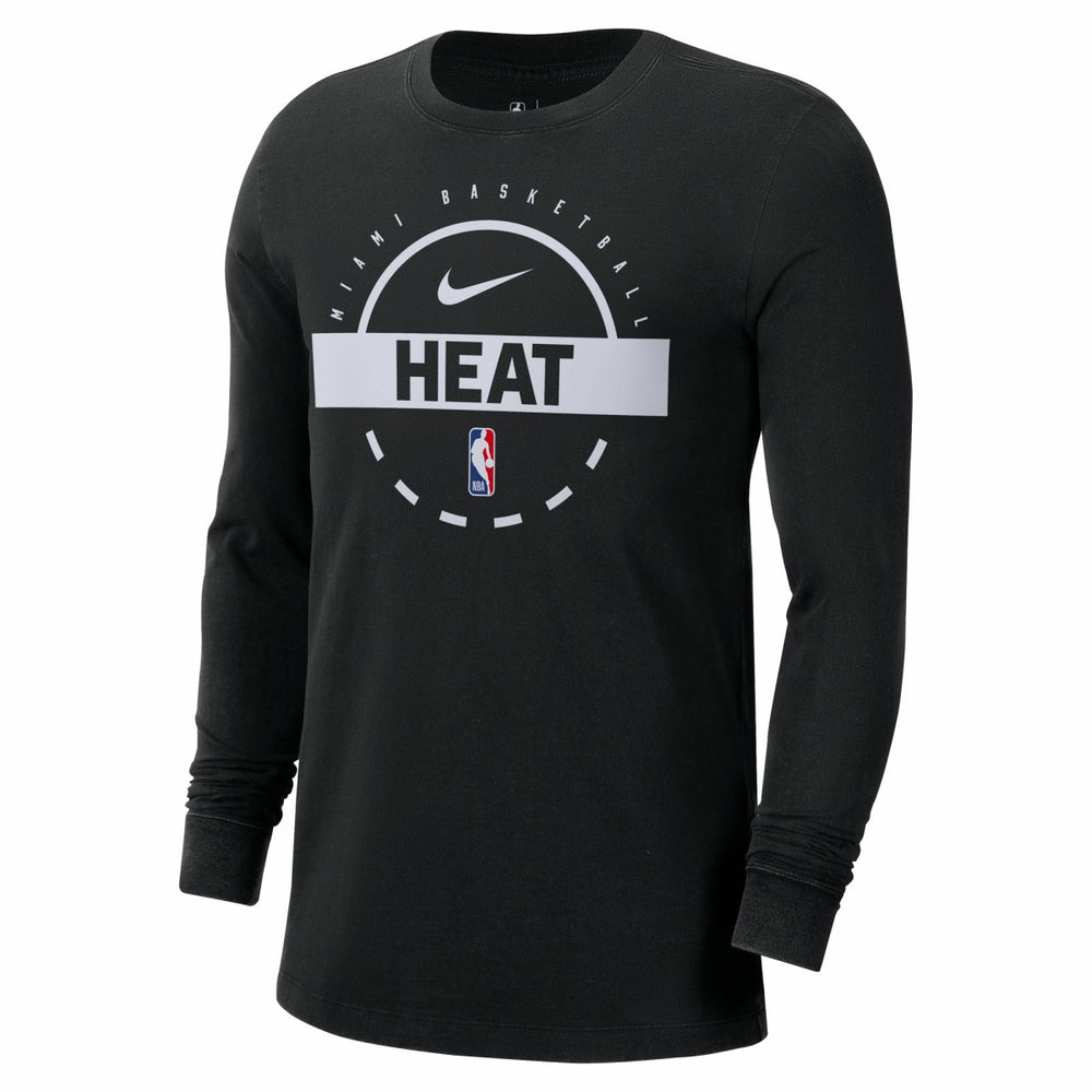 Miami Heat Authentic Long Sleeve Practice T-Shirt Black
