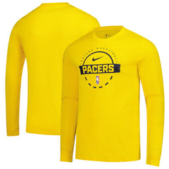 Indiana Pacers Authentic Long Sleeve Practice T-Shirt Gold