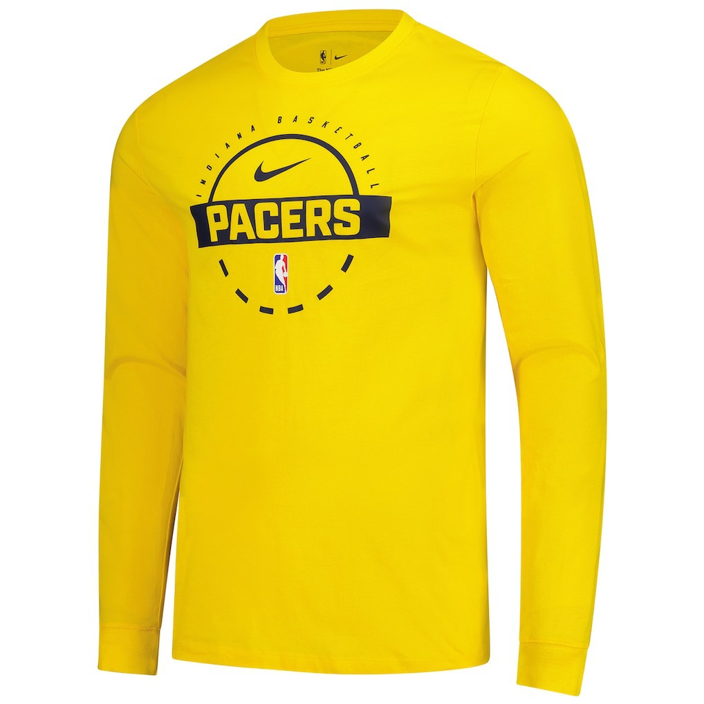 Indiana Pacers Authentic Long Sleeve Practice T-Shirt Gold