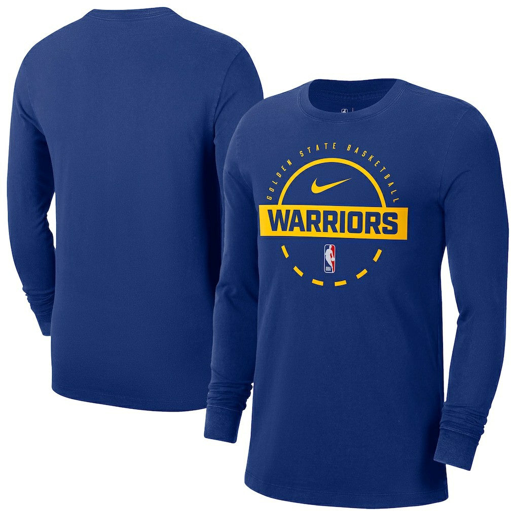 Golden State Warriors Authentic Long Sleeve Practice T-Shirt Royal