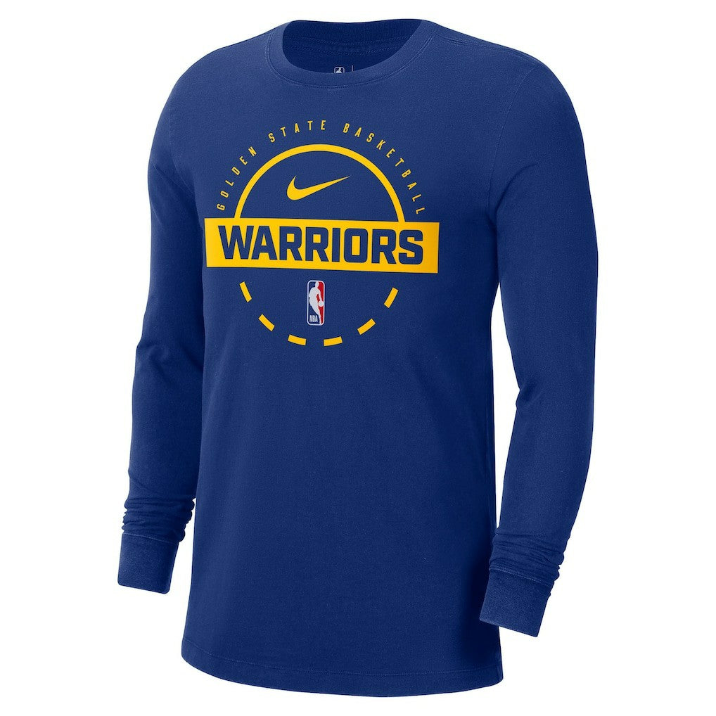 Golden State Warriors Authentic Long Sleeve Practice T-Shirt Royal