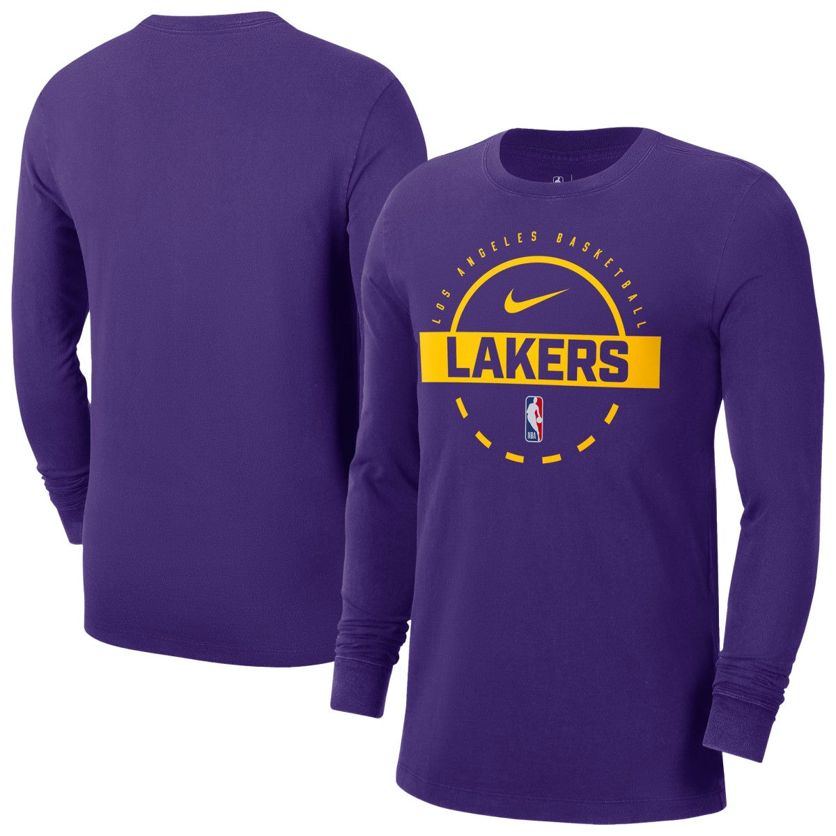 Los Angeles Lakers Authentic Long Sleeve Practice T-Shirt Purple