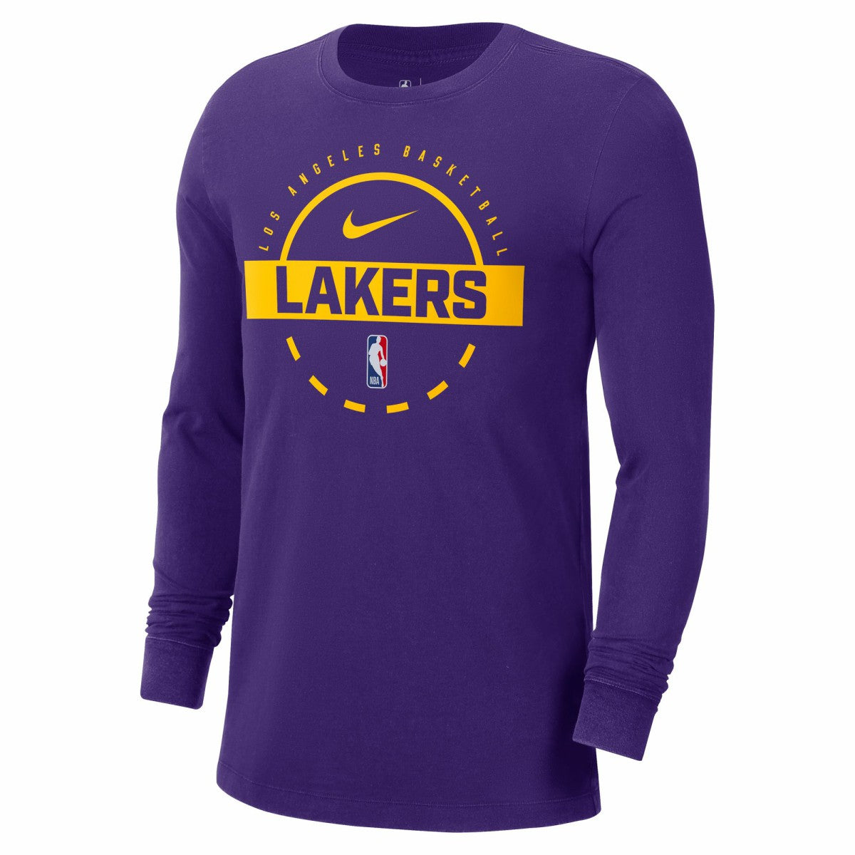 Los Angeles Lakers Authentic Long Sleeve Practice T-Shirt Purple