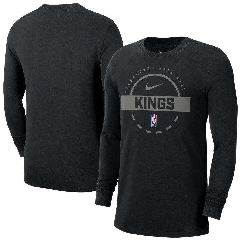 Sacramento Kings Authentic Long Sleeve Practice T-Shirt Black